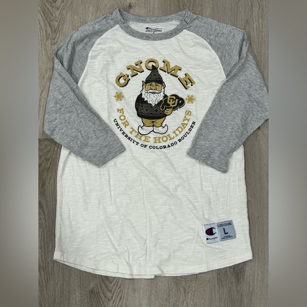 University of Colorado Buffs Quarter Sleeve Champion Gnome for the Holidays